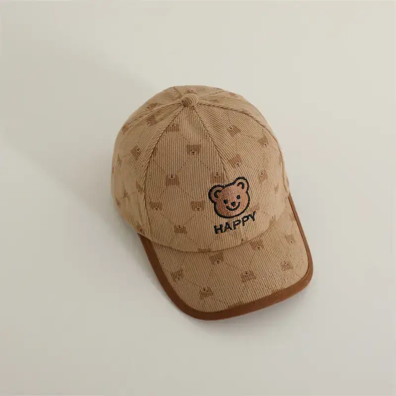 2024 Kids Retro Embroidered Bear Cap Brown — feature 10
