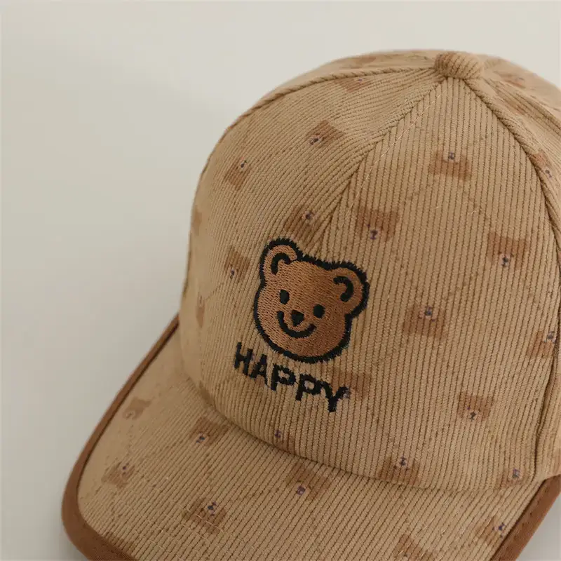 2024 Kids Retro Embroidered Bear Cap Brown — feature 12