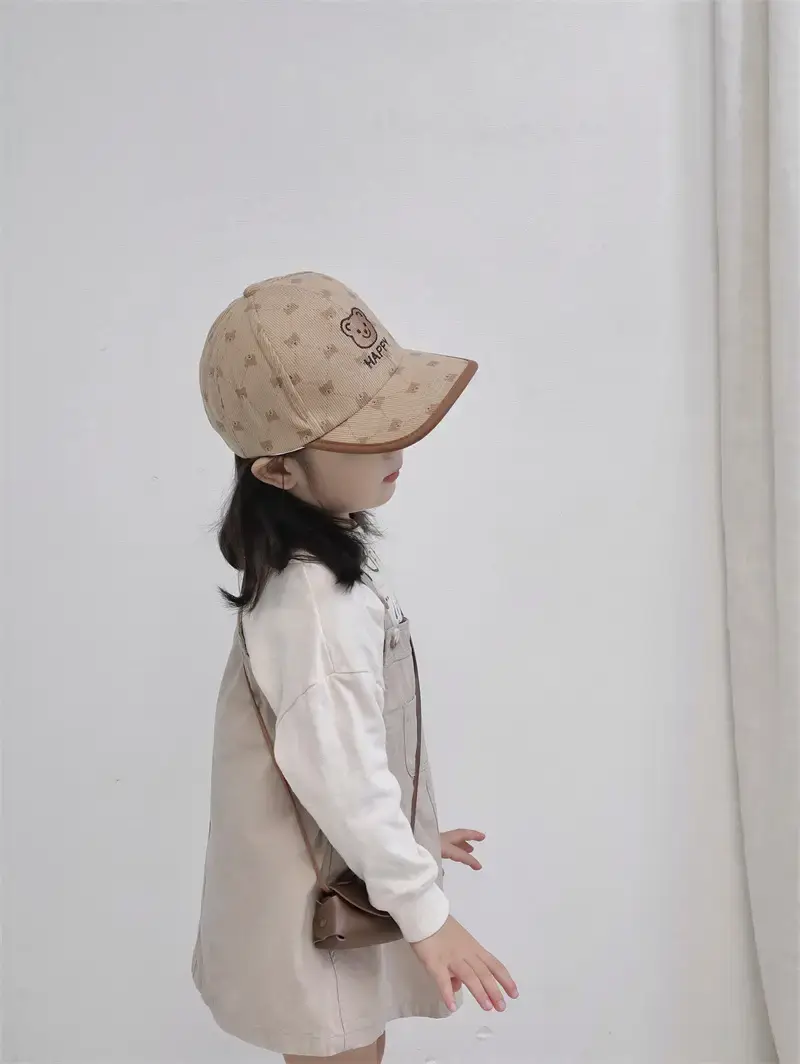 2024 Kids Retro Embroidered Bear Cap Brown — feature 14