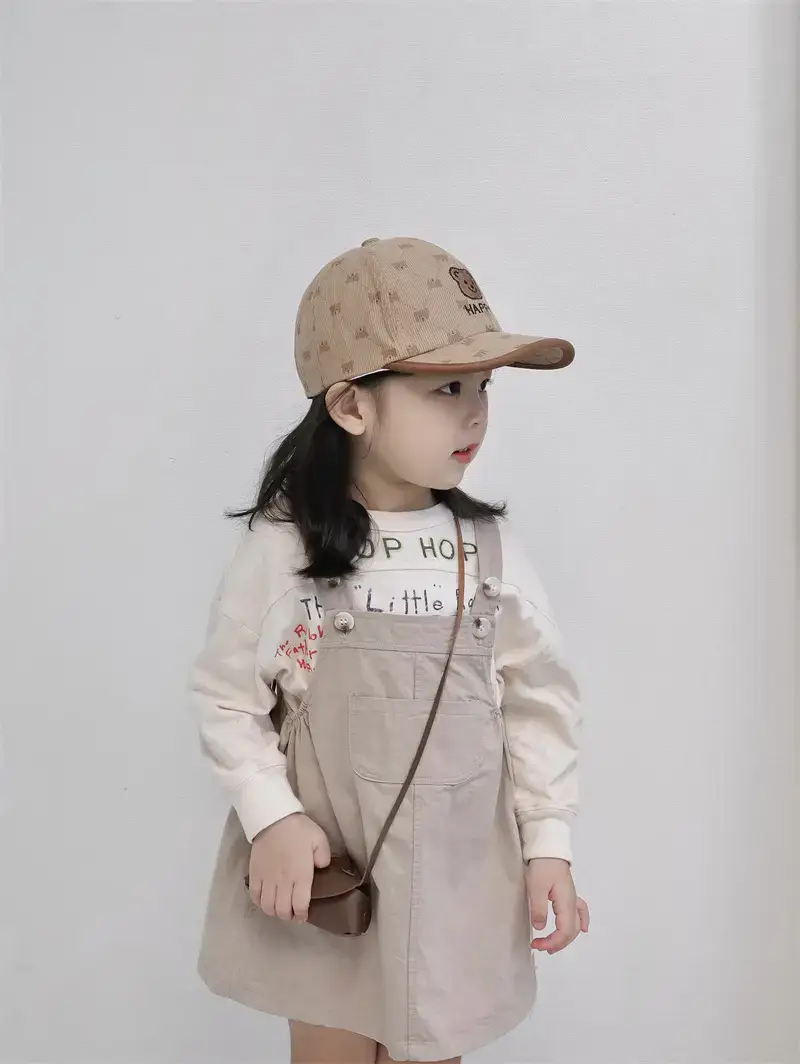 2024 Kids Retro Embroidered Bear Cap Brown — feature 15