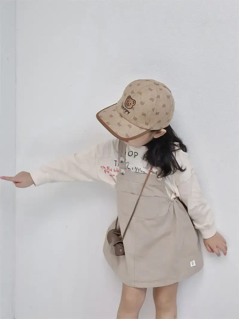 2024 Kids Retro Embroidered Bear Cap Brown — feature 16
