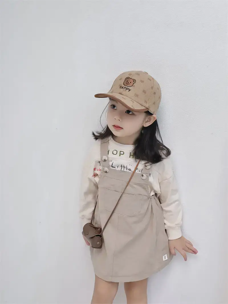 2024 Kids Retro Embroidered Bear Cap Brown — feature 17