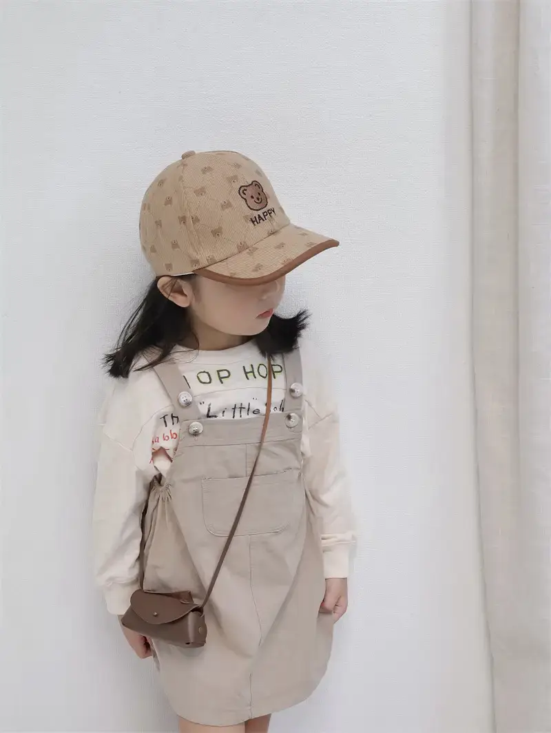 2024 Kids Retro Embroidered Bear Cap Brown — feature 18