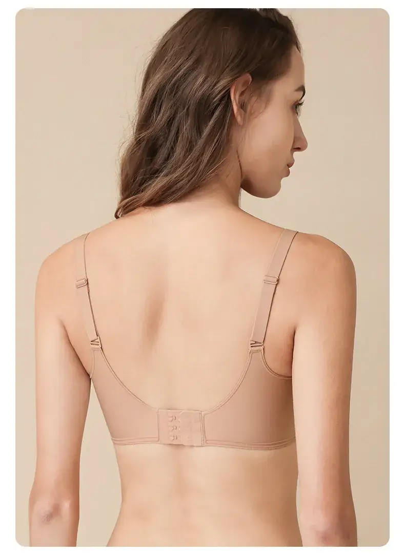 Nude V-Neck Non-Rimless Bra for Women — feature 15