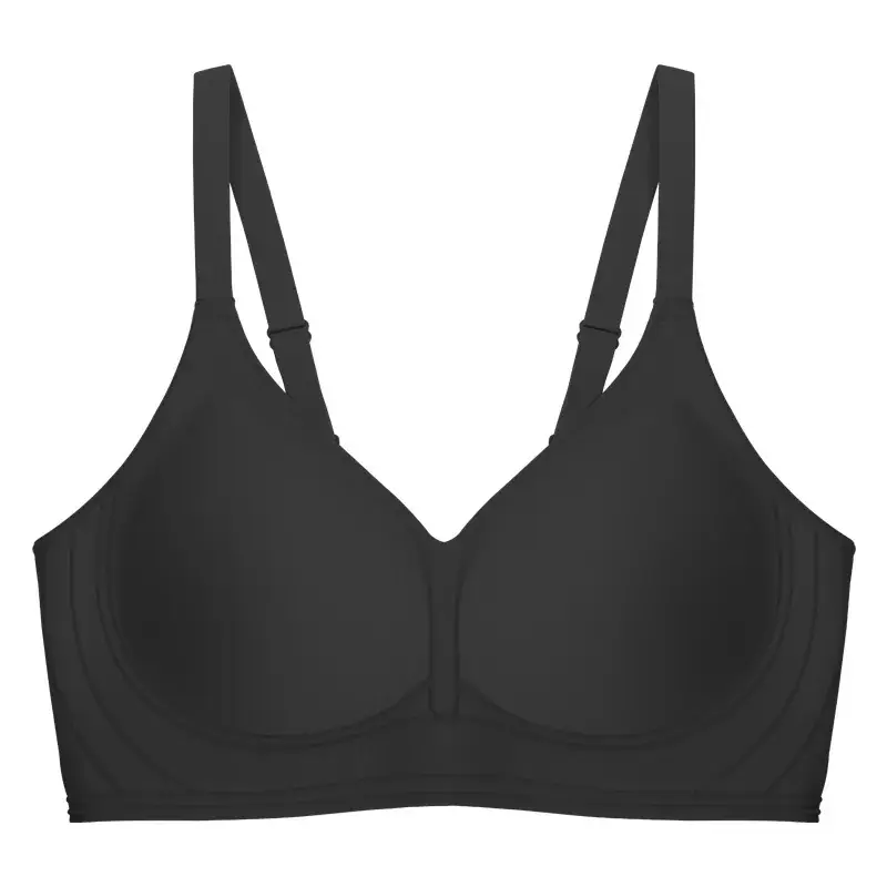 Nude V-Neck Non-Rimless Bra for Women