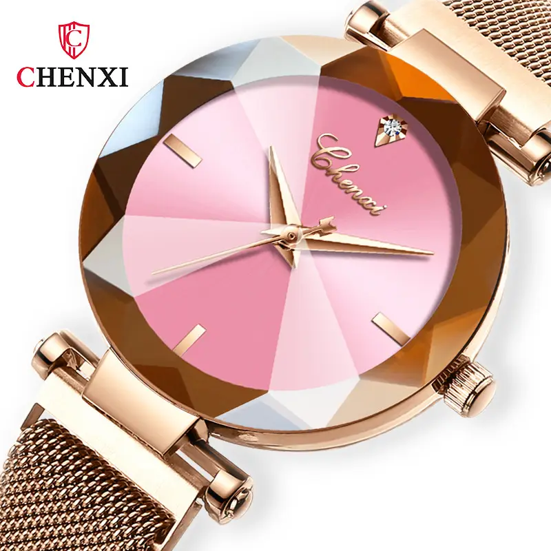 Chen Xi Magnetic Mesh Watch Red Gold Women - Image 7