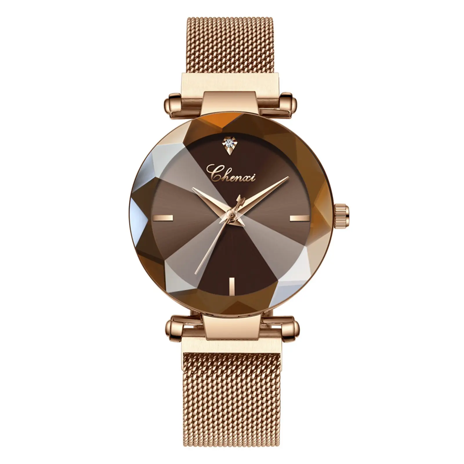 Chen Xi Magnetic Mesh Watch Red Gold Women - Image 9