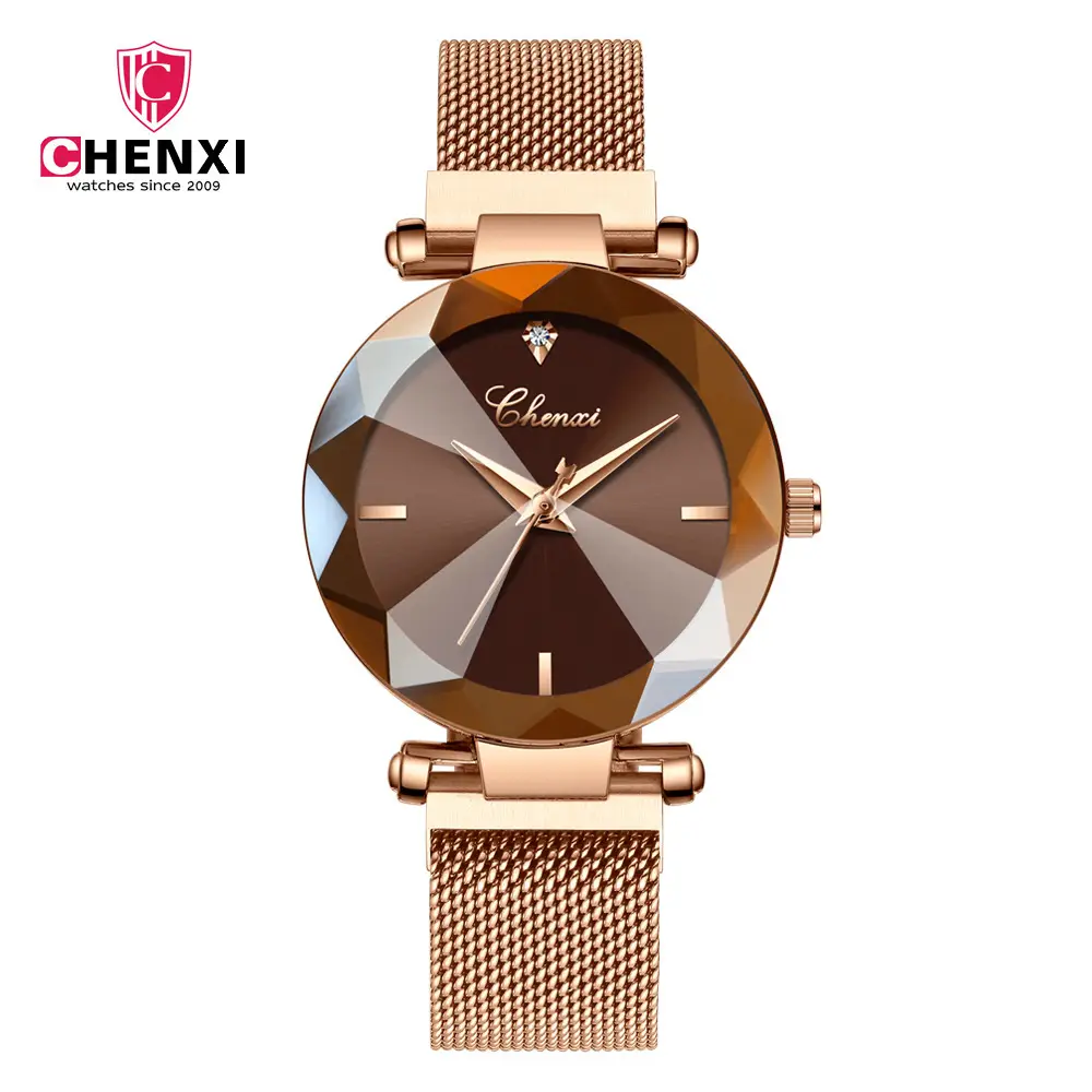 Chen Xi Magnetic Mesh Watch Red Gold Women - Image 3