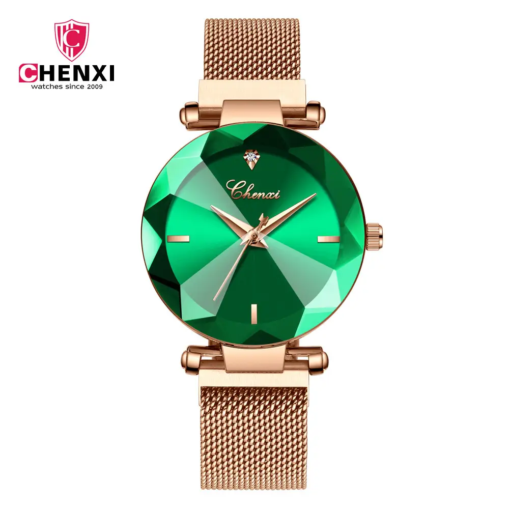 Chen Xi Magnetic Mesh Watch Red Gold Women - Image 4