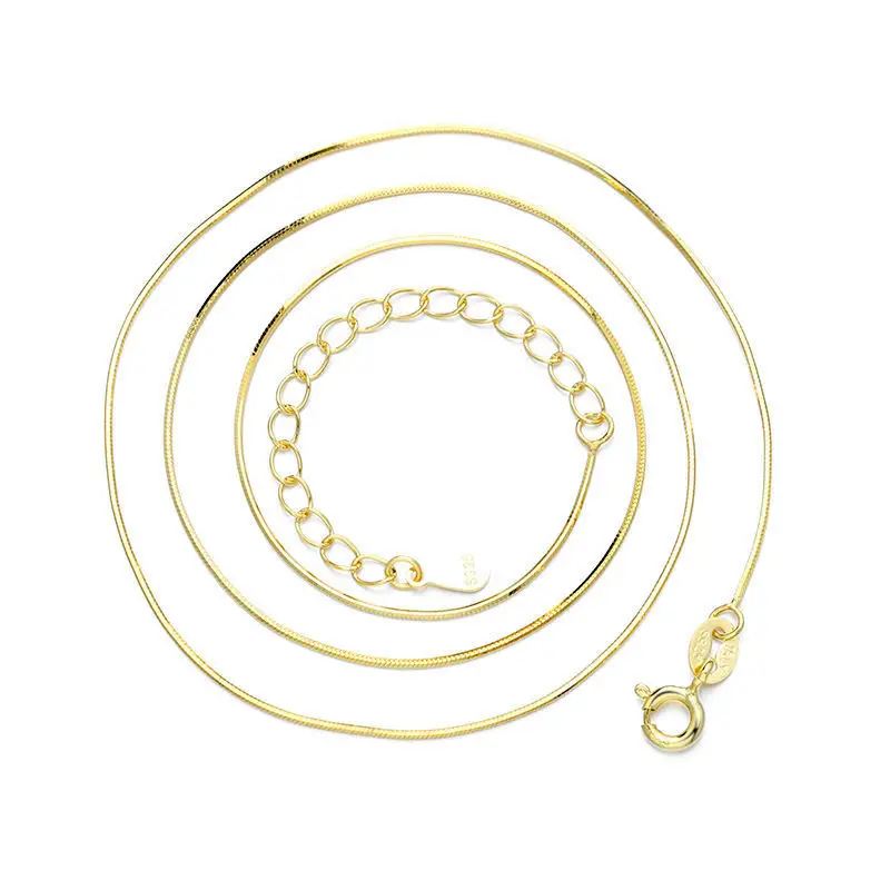 Gold Plated Clavicle Chain Necklace for Women 50cm