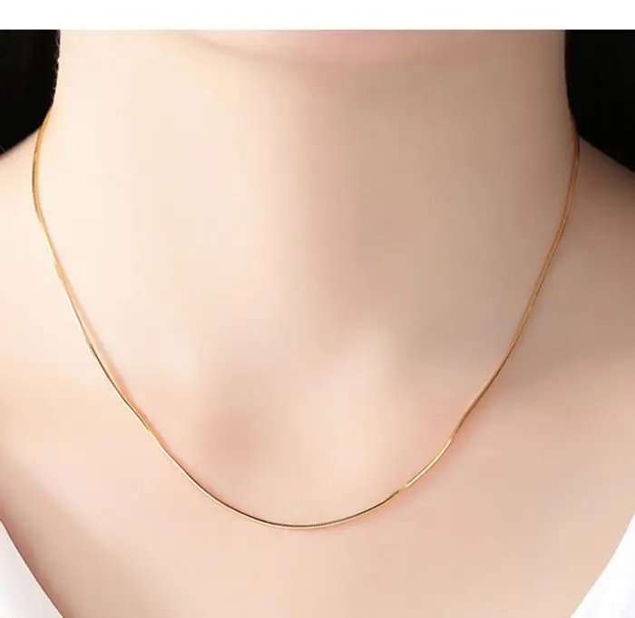 Gold Plated Clavicle Chain Necklace for Women 50cm — feature 13