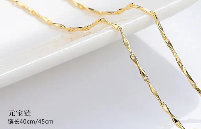 Gold Plated Clavicle Chain Necklace for Women 50cm — feature 14