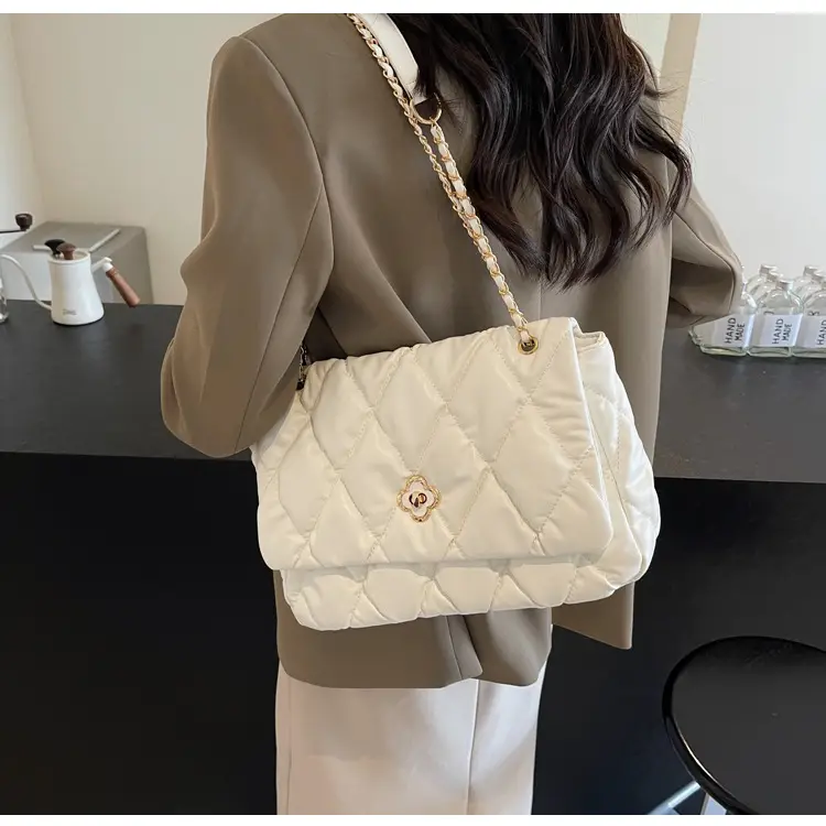 Women's Textured Rhombic Chain Bags Large Capacity — feature 20