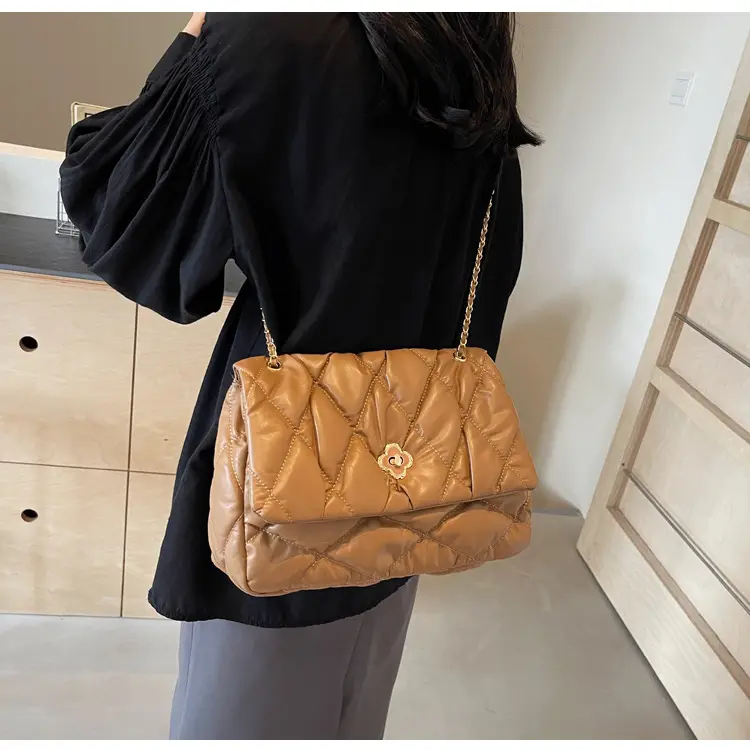 Women's Textured Rhombic Chain Bags Large Capacity — feature 27