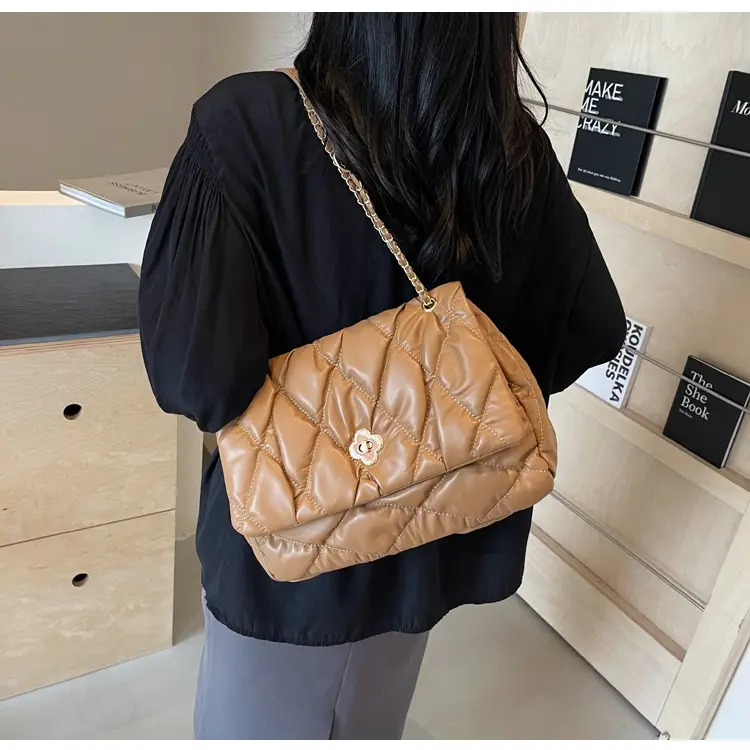 Women's Textured Rhombic Chain Bags Large Capacity — feature 29