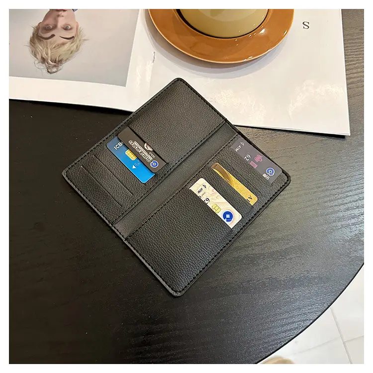 Cross-border high-end wallet women's new short multi-card three-fold buckle hand-held long wallet for hair — feature 28