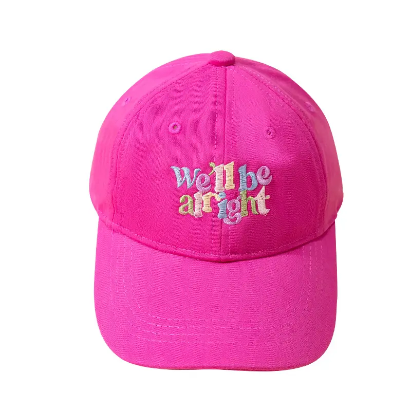 Korean-style Letter Embroidered Dome Hats for Girls - Image 10