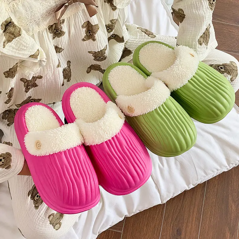Thick-Sole Cotton Slippers for Men Women Winter Warm Waterproof - Image 8