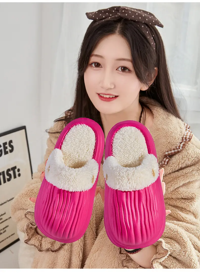 Thick-Sole Cotton Slippers for Men Women Winter Warm Waterproof — feature 16