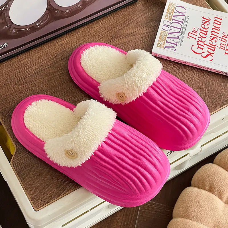 Thick-Sole Cotton Slippers for Men Women Winter Warm Waterproof - Image 5