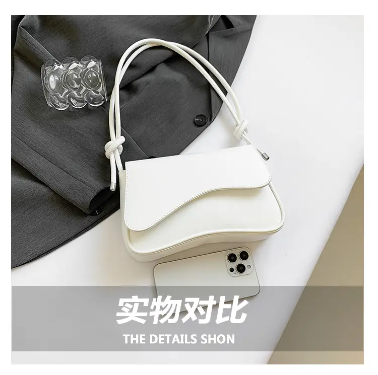 Women's White Shoulder Crossbody Bag Black Top — feature 7