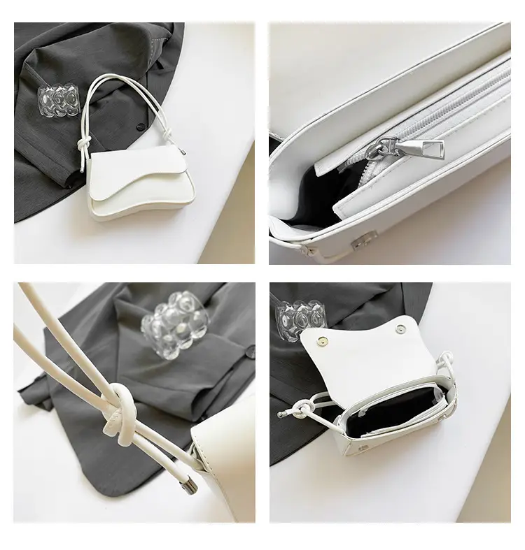 Women's White Shoulder Crossbody Bag Black Top — feature 9