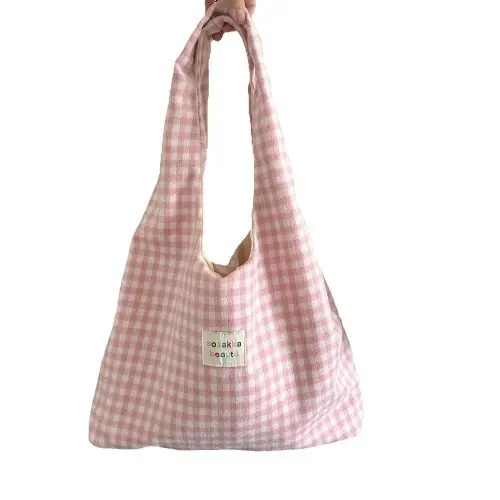 Korean Style Plaid Wool Vest Bag for Women - Image 8