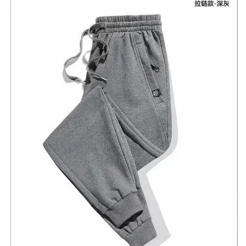 Men Fleece Leg Trousers Black Warm Casual Winter — feature 9