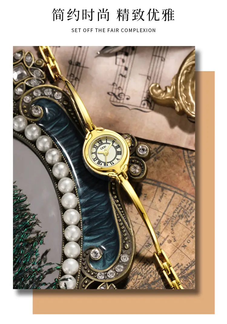 Ultra-Fine Retro Women's Quartz Watch with Roman Numeral — feature 3
