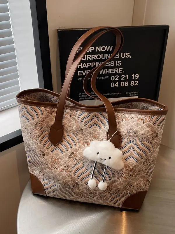 New Chinese Style Women's Large Capacity Tote Bag - Image 3