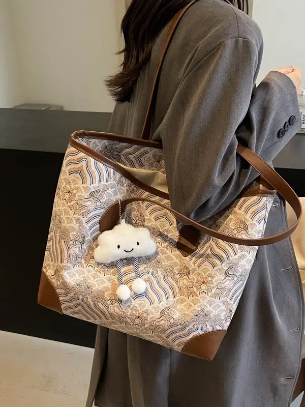 New Chinese Style Women's Large Capacity Tote Bag - Image 4