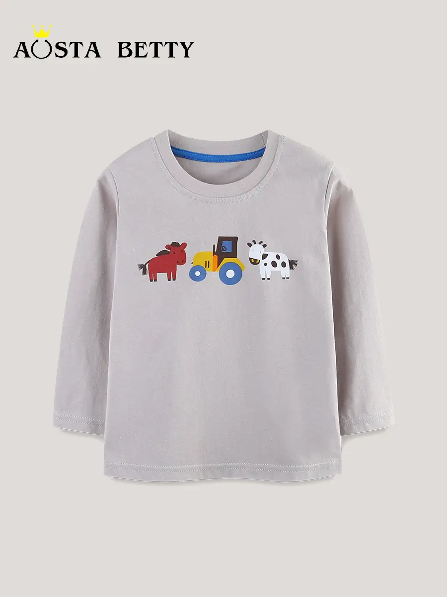 White Long Sleeve T-Shirt for Boys Autumn Wear - Image 2