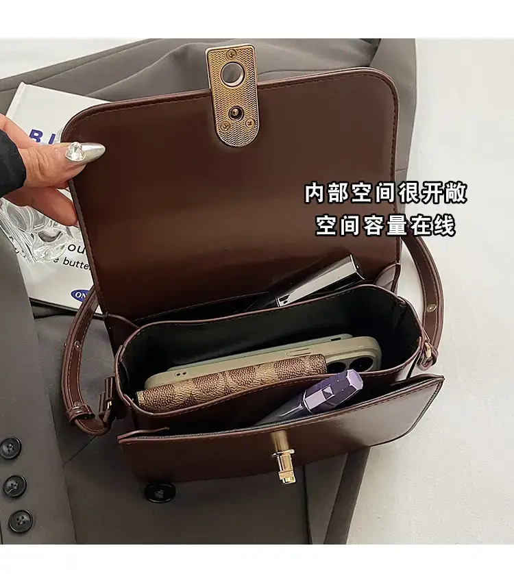 Black Retro Crossbody Bag Women's Autumn — feature 10