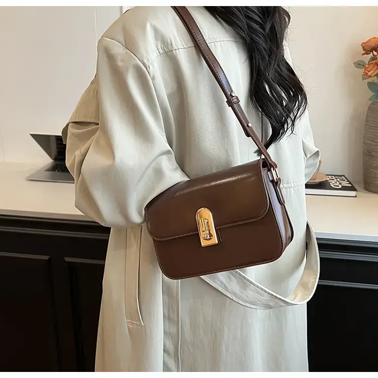 Black Retro Crossbody Bag Women's Autumn — feature 11