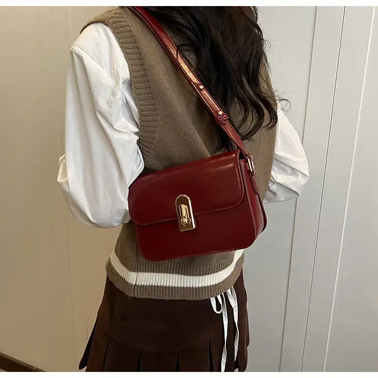 Black Retro Crossbody Bag Women's Autumn — feature 15