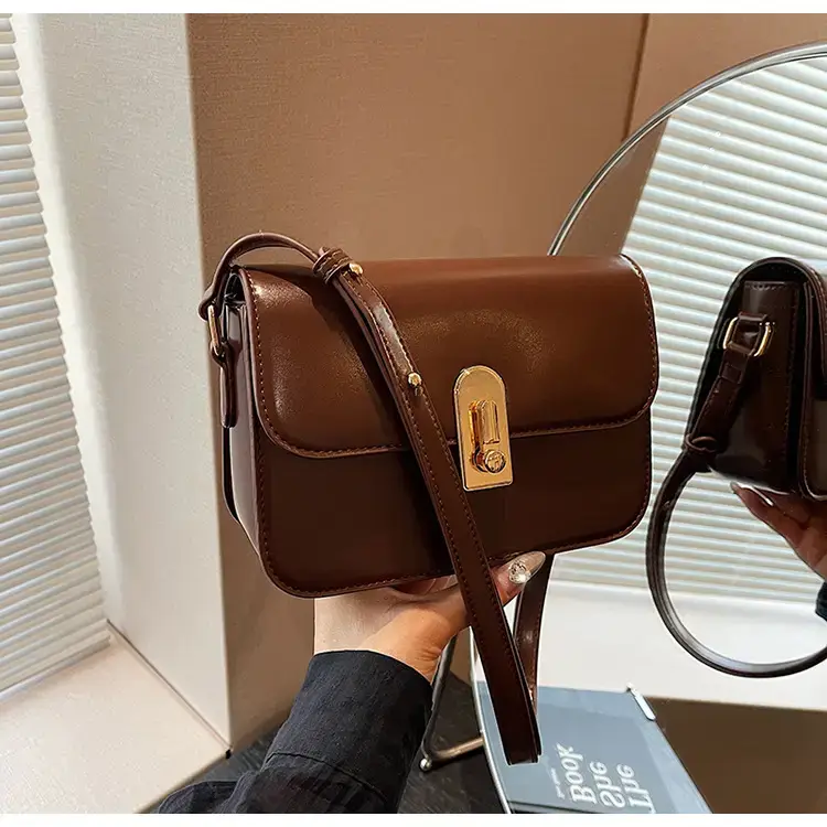 Black Retro Crossbody Bag Women's Autumn — feature 16