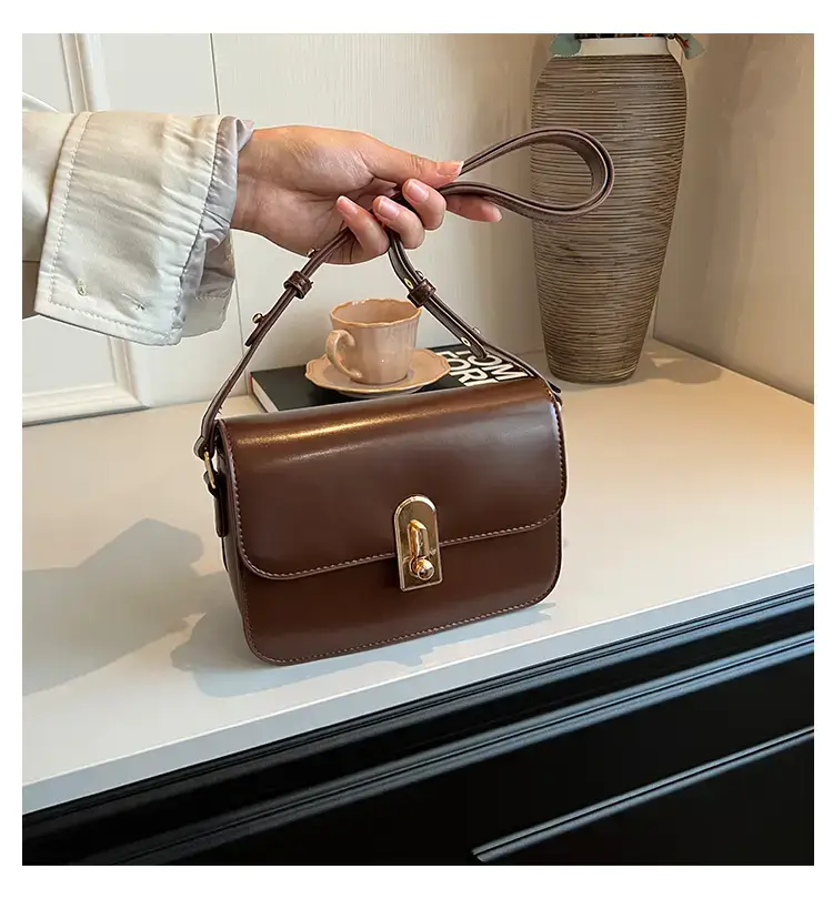 Black Retro Crossbody Bag Women's Autumn — feature 5