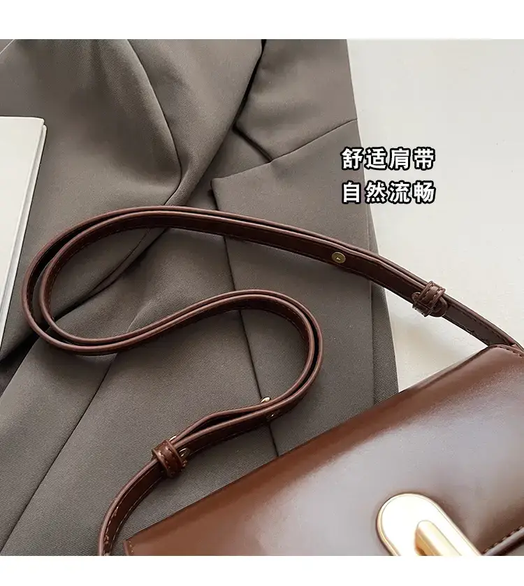 Black Retro Crossbody Bag Women's Autumn — feature 7