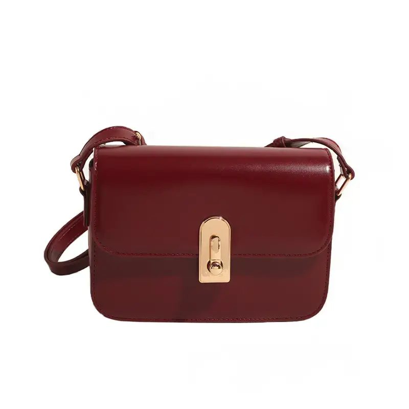 Black Retro Crossbody Bag Women's Autumn