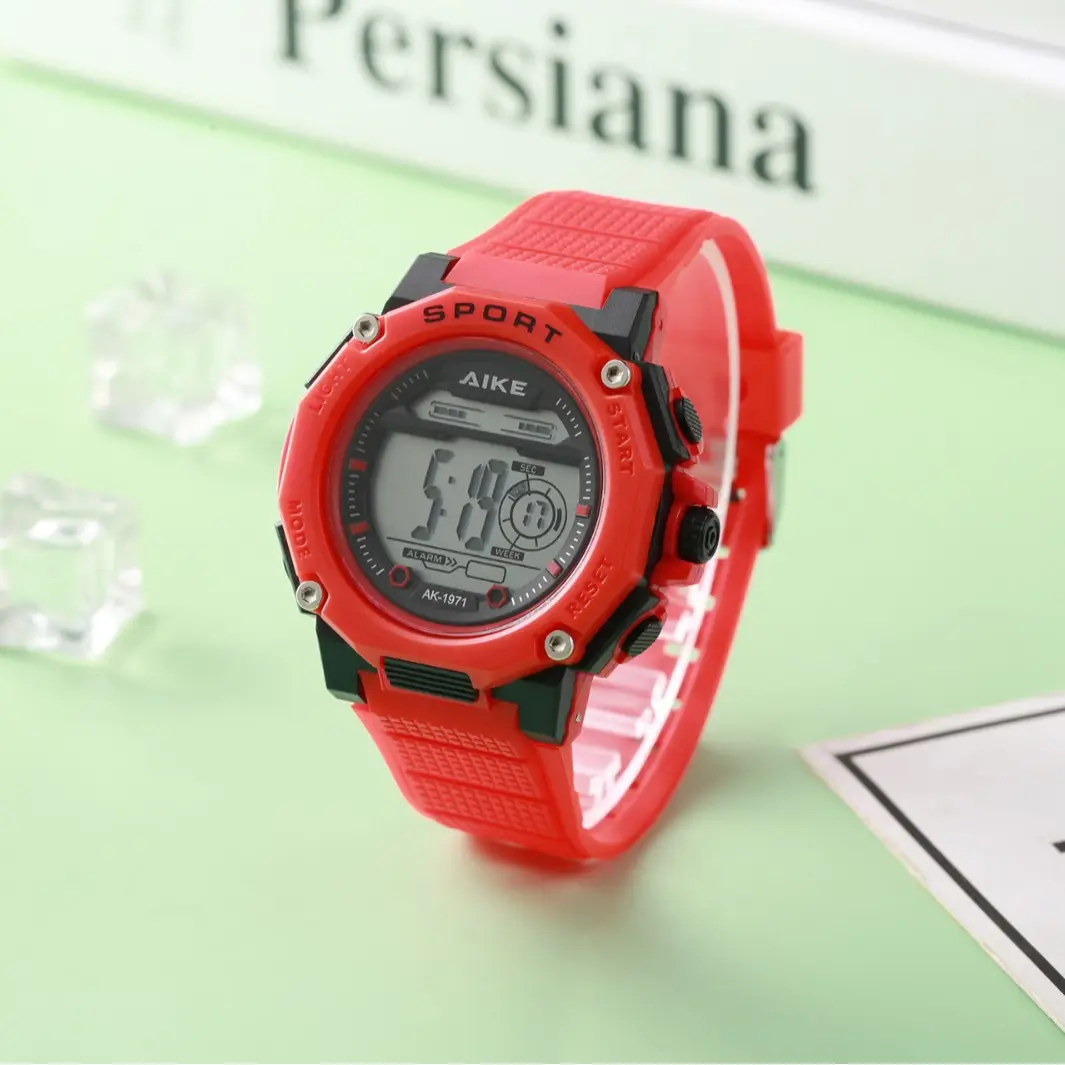 Men's Black Digital Alarm Watch with Water Resistant Sports Band - Image 10