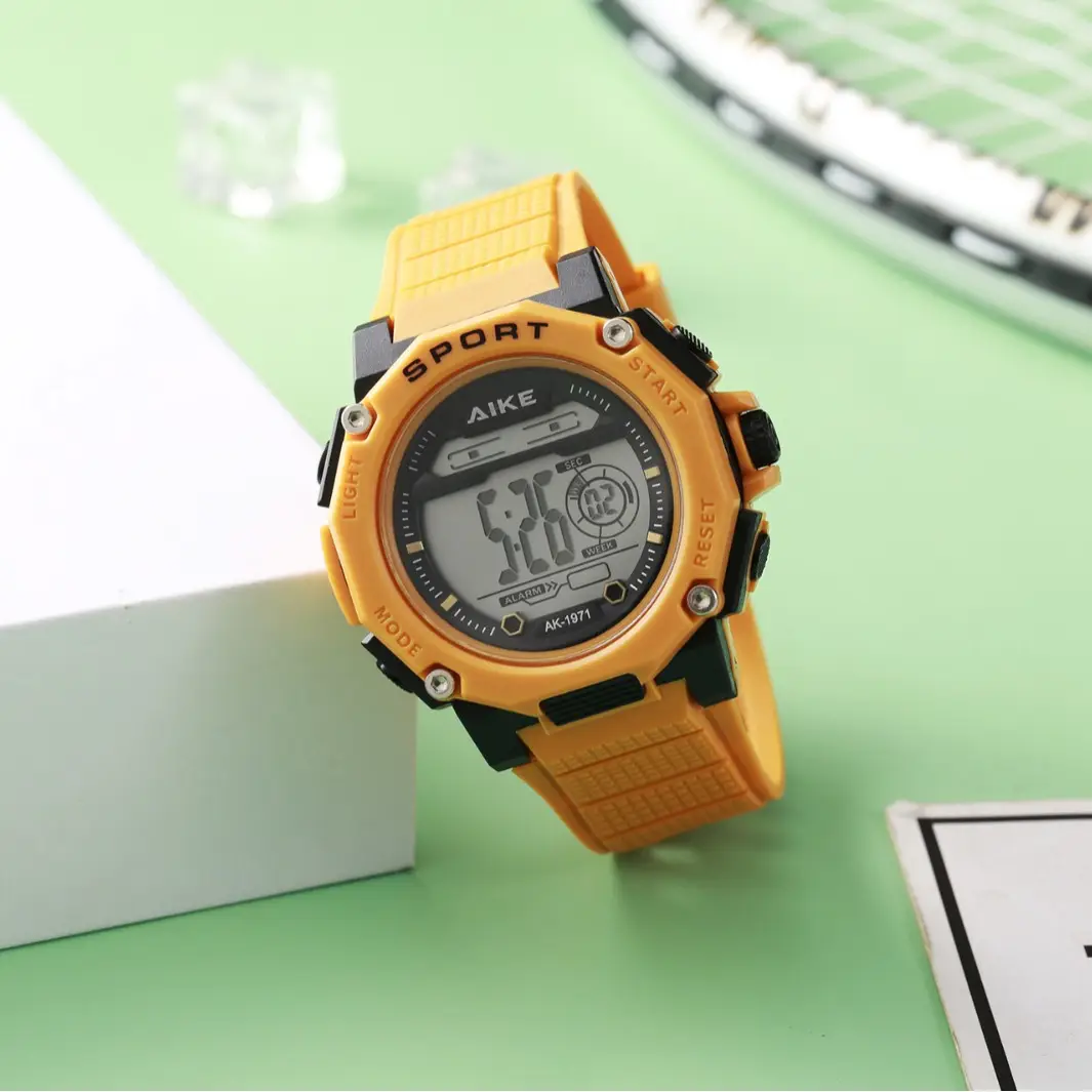 Men's Black Digital Alarm Watch with Water Resistant Sports Band - Image 11