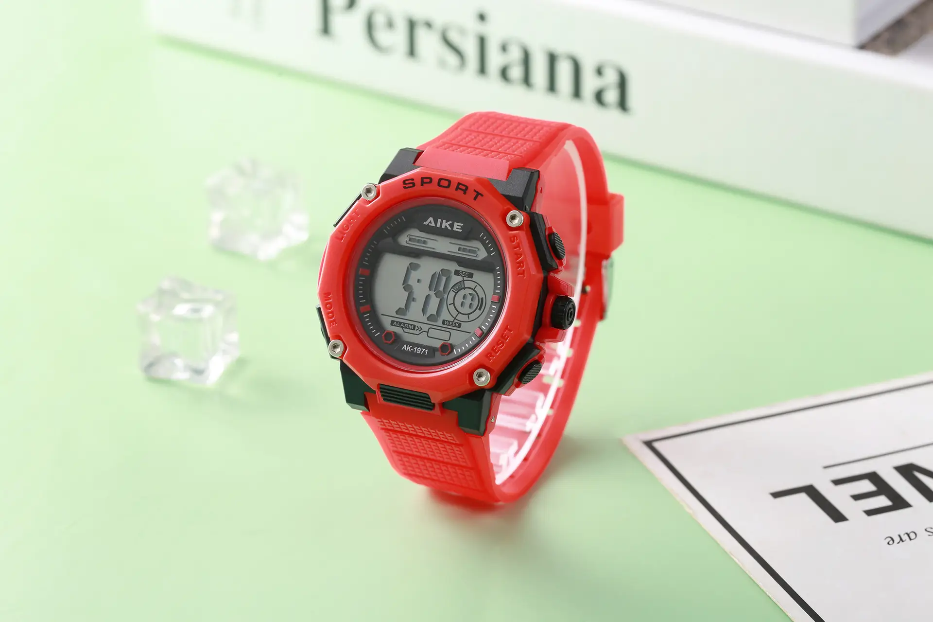 Men's Black Digital Alarm Watch with Water Resistant Sports Band - Image 7
