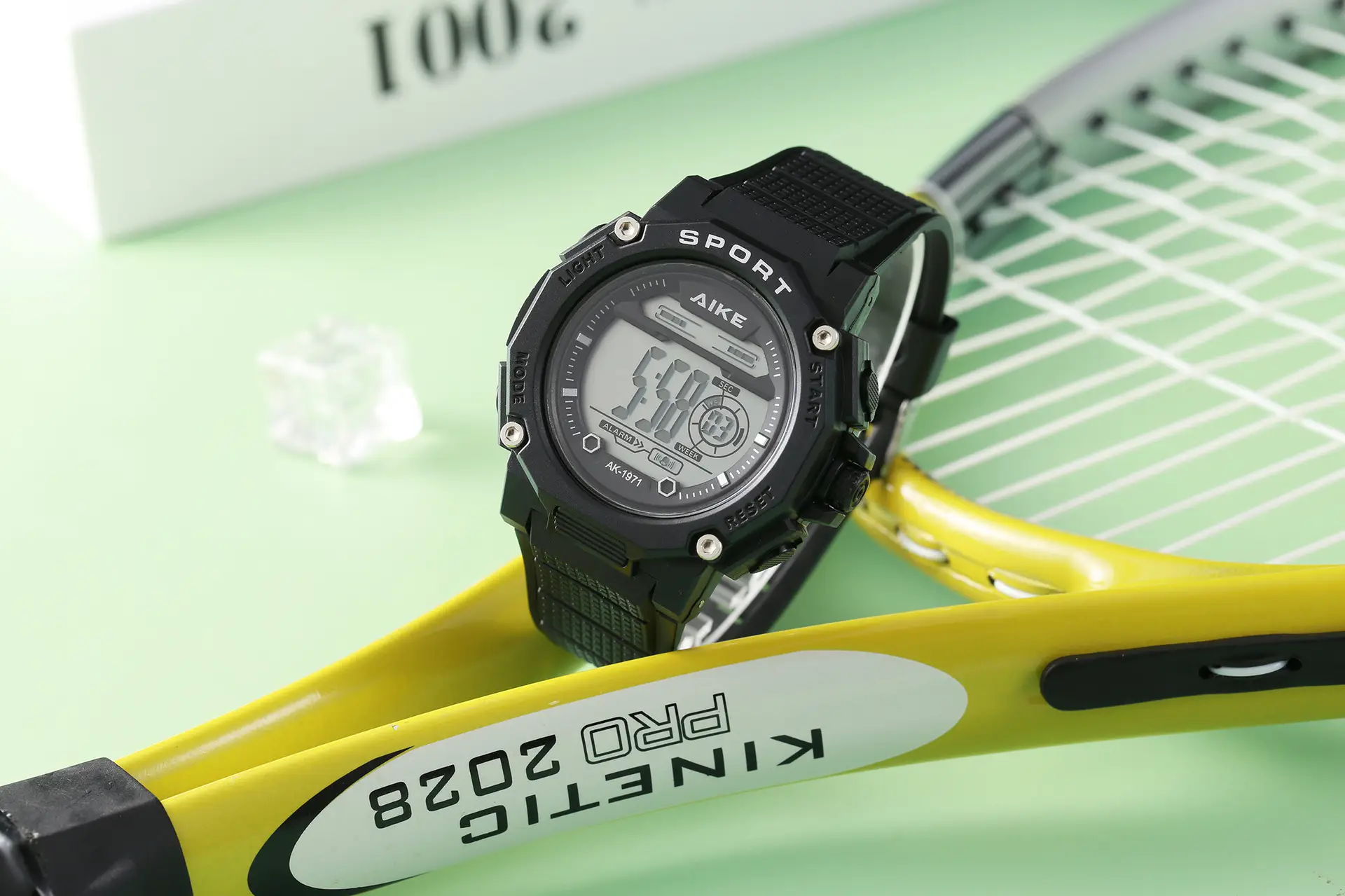 Men's Black Digital Alarm Watch with Water Resistant Sports Band - Image 8