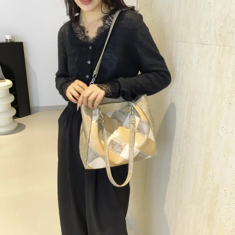 Pink Vintage Hepburn Style Shoulder Bag for Women - Image 7