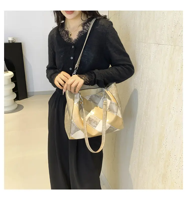 Pink Vintage Hepburn Style Shoulder Bag for Women — feature 13