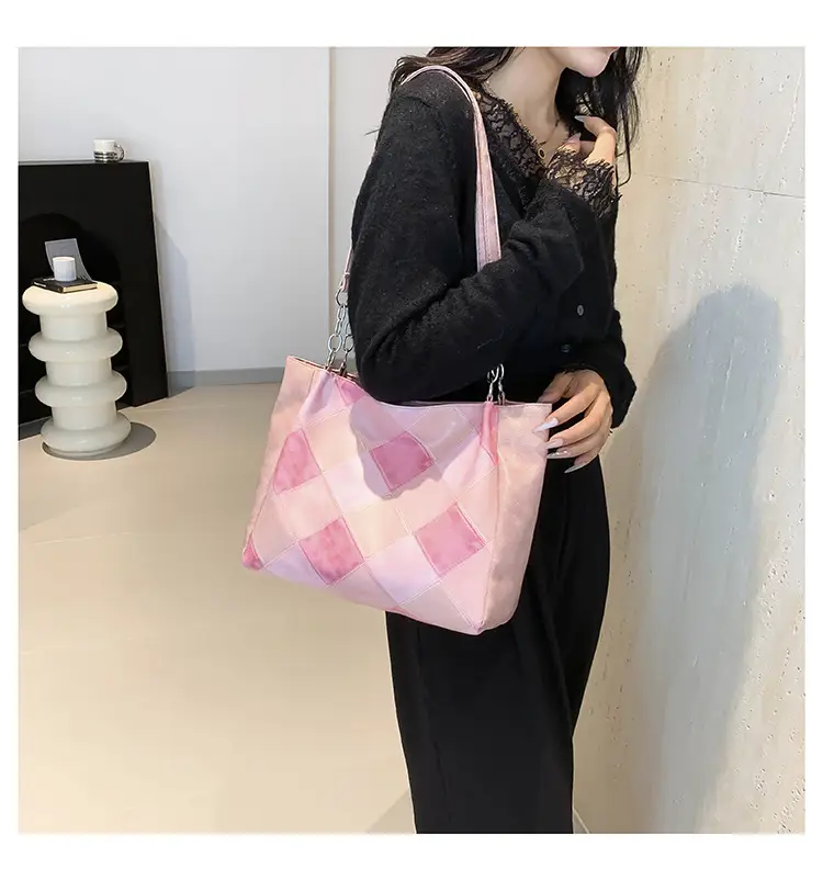 Pink Vintage Hepburn Style Shoulder Bag for Women — feature 14
