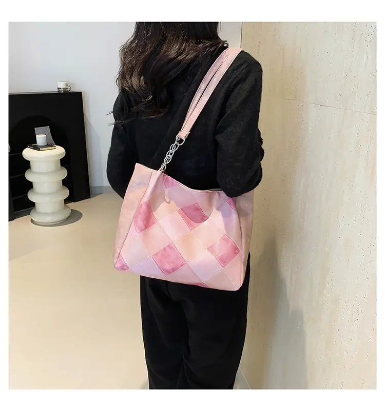 Pink Vintage Hepburn Style Shoulder Bag for Women — feature 15
