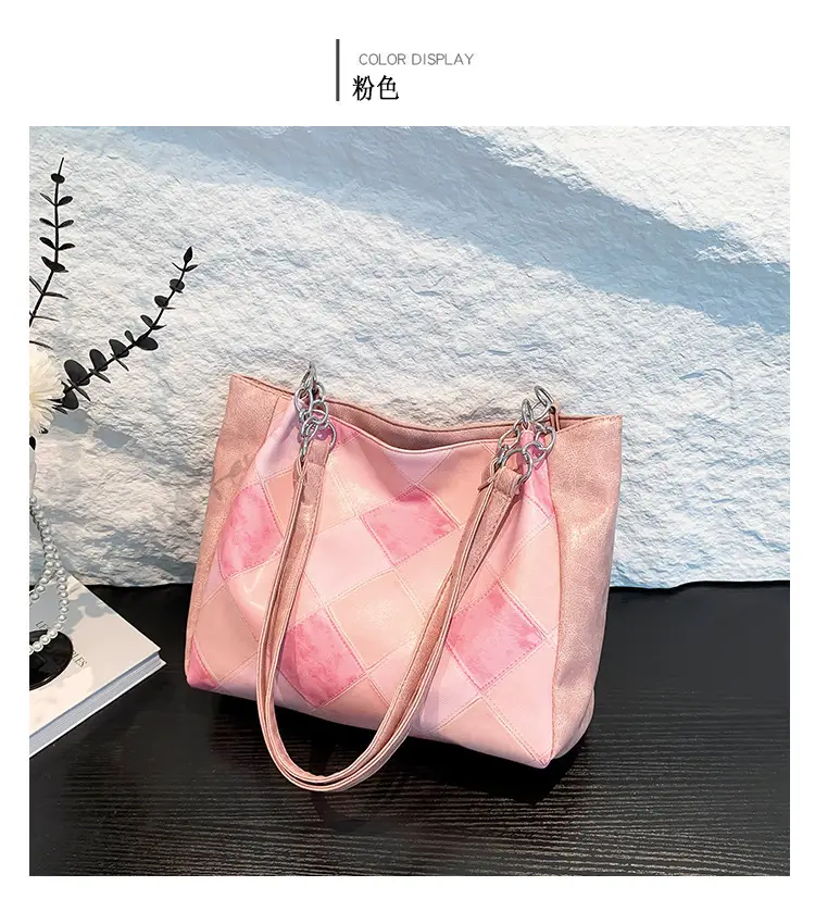 Pink Vintage Hepburn Style Shoulder Bag for Women — feature 29