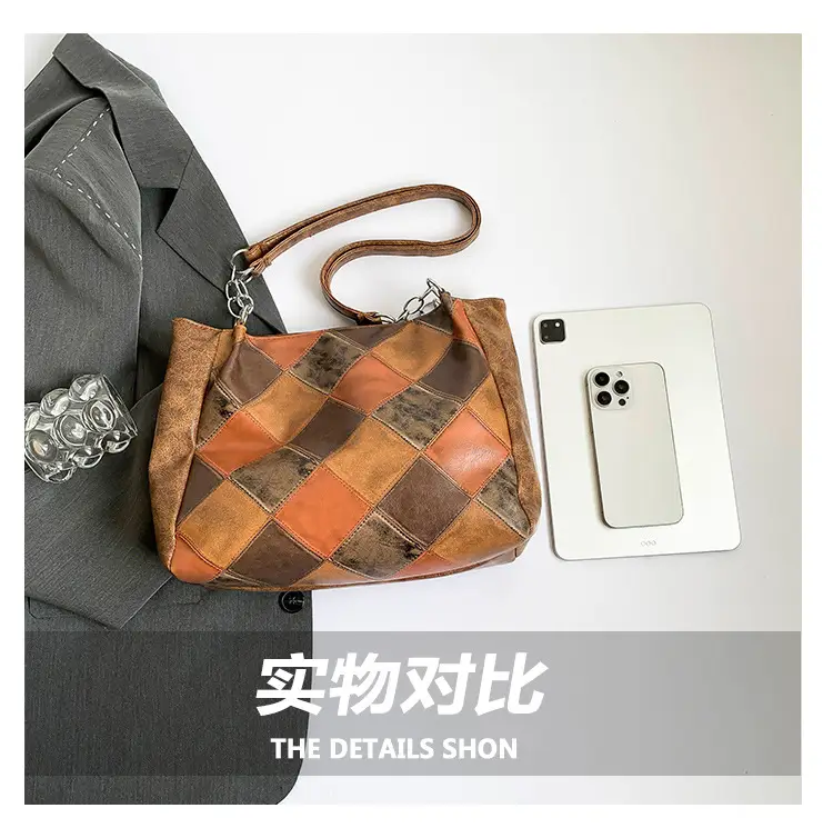 Pink Vintage Hepburn Style Shoulder Bag for Women — feature 7