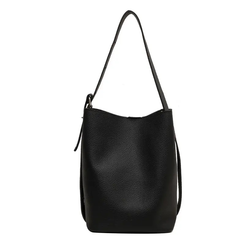 Brown French Large Capacity Shoulder Bag - Image 3